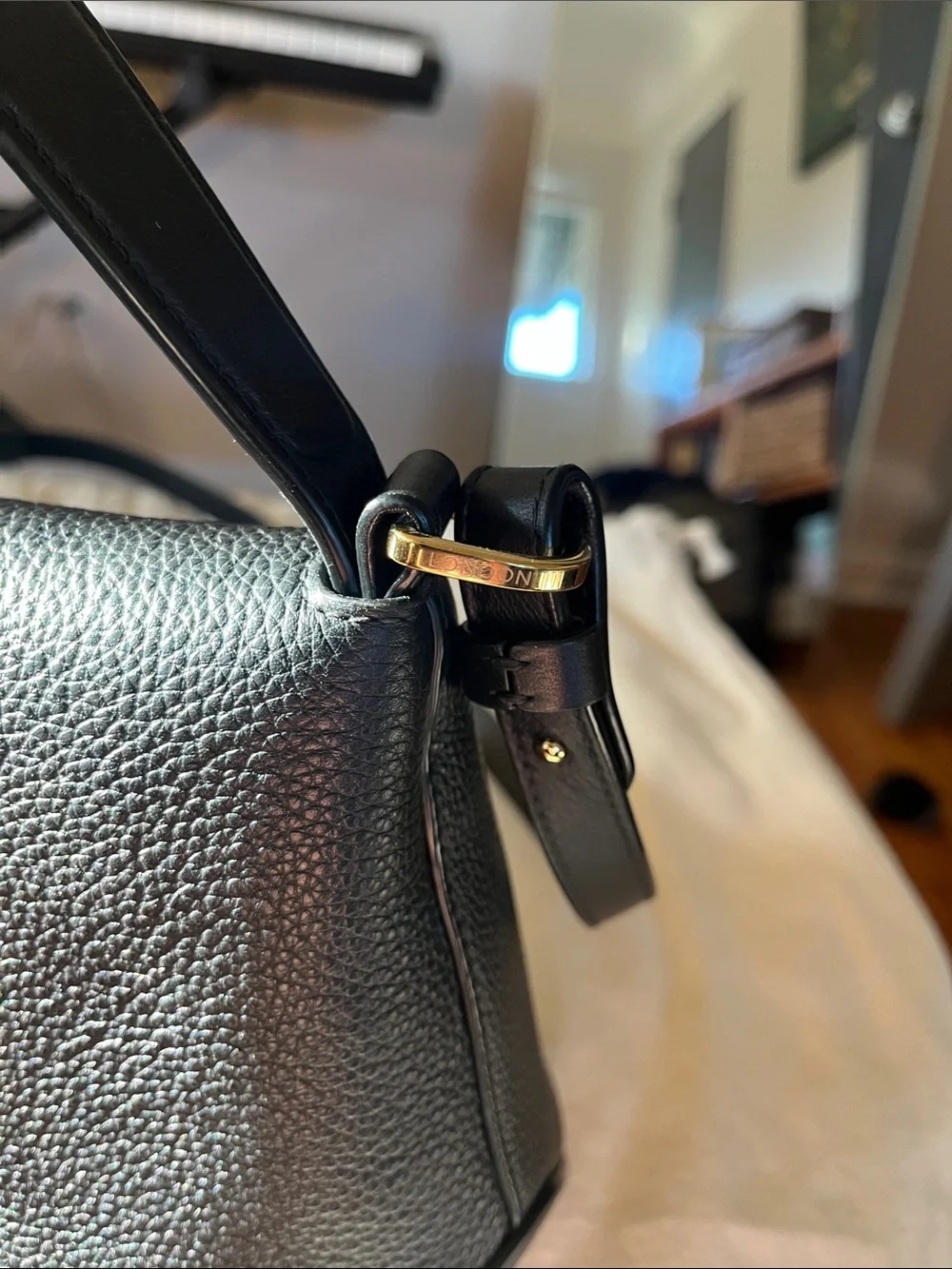 Stow London East West Curve bag in Black calfskin leather - Picture 6 of 13